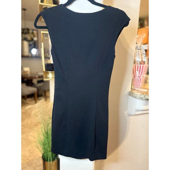 G by Guess Black Ruched Bodycon Mini Dress Size XS 00-2 - Picture 2 of 2